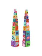 Djeco Toronyépítő kocka - Természet és állatok - 10 nature & animal blocks