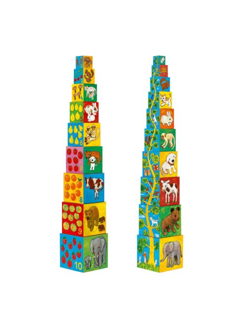 Djeco Toronyépítő kocka - Barátok - 10 my friends blocks