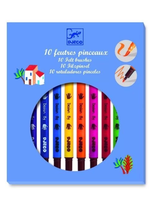 Djeco Ecsetfilc készlet - 10 klasszikus szín