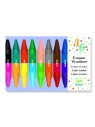 Djeco 8 duplavégű zsírkréta - 8 twins crayons