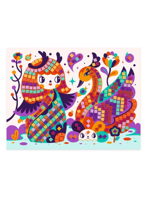 Djeco Mozaikkép készítés, Kokeshi babák