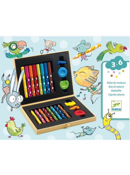 Djeco Kicsik színes készlete - Box of colours for toddlers