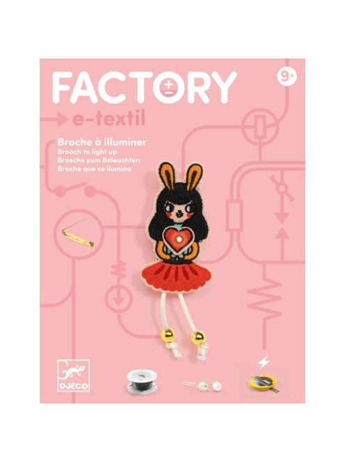 Djeco: Design by E-kreatív műhely - Nyuszilány kitűző - Brooch - Bunny girl