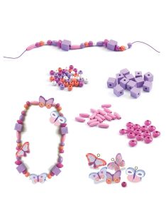 Djeco Fagyöngyök - Pillangók - Wooden beads, buterflies