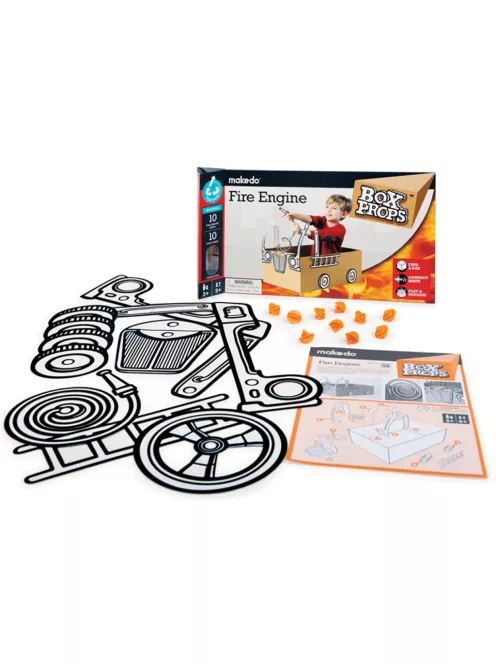Makedo BoxProps Közlekedés - Tűzoltóautó Fire Engine