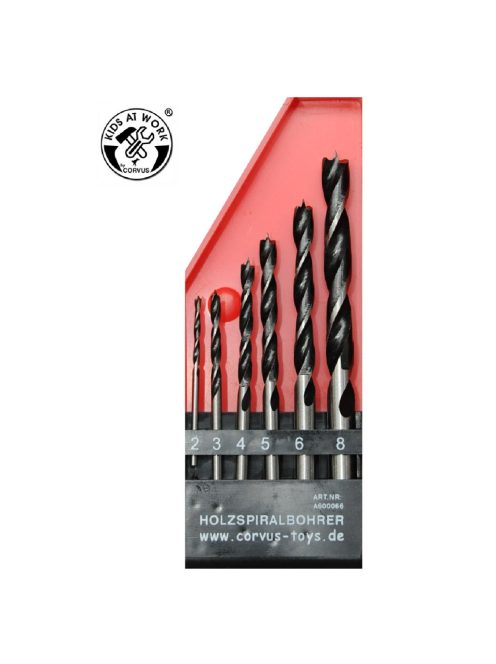 Kids at Work Fafúró készlet - 6 fúrószár 2-8 mm-ig