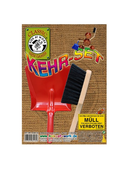 Kids at Work Kis fasöprű és kis fémlapát