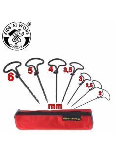   Kids at Work Fafúró készlet, 7 méret hengeres szerszámtartóban