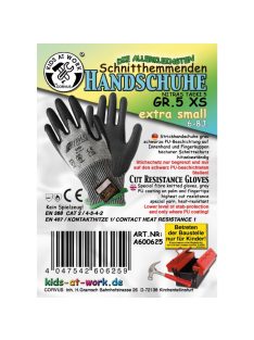   Kids at Work Vágásbiztos munkavédelmi kesztyű - 6-8 évesnek