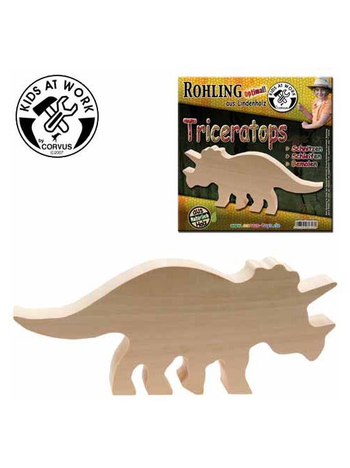 Kids at Work Fafaragás - Triceratops figura körbevágva