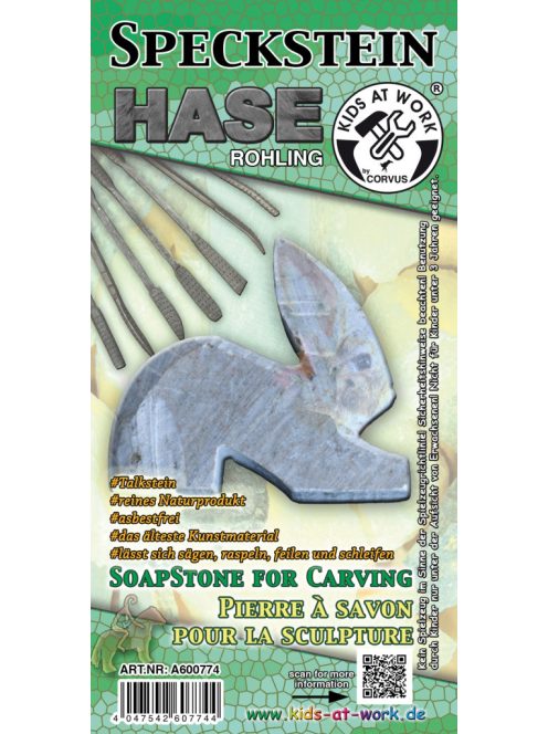 Kids at Work Kőszobrászat - Szappankő nyúl készítés