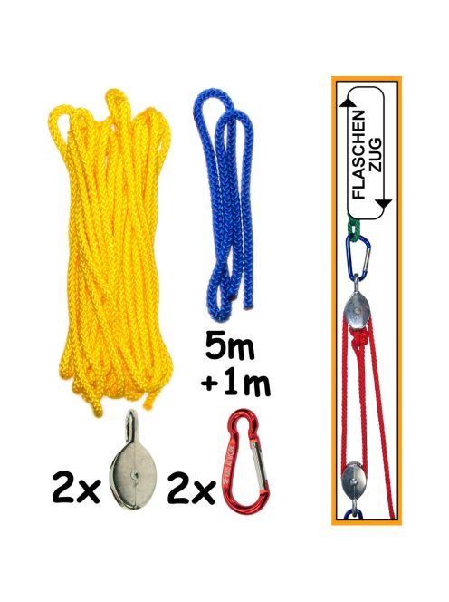 Kids at Work Csigasor 5 m kötéllel - Flaschenzug