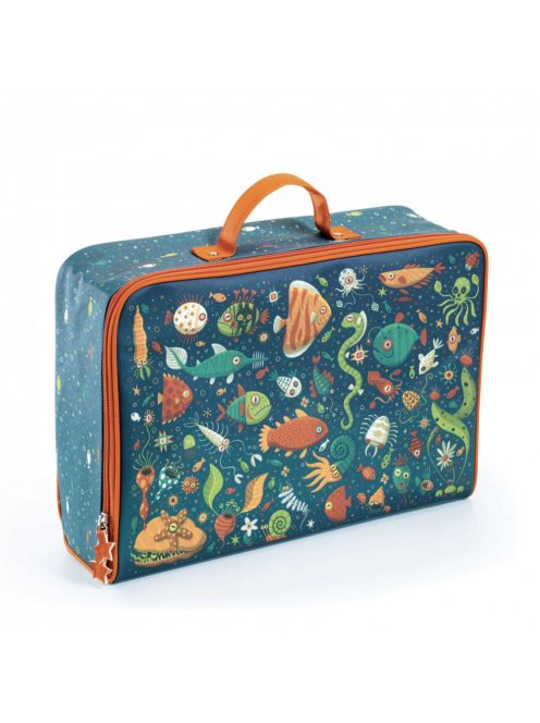 Djeco Trendi kis bőrönd - Vicces halak - Fishes suitcase