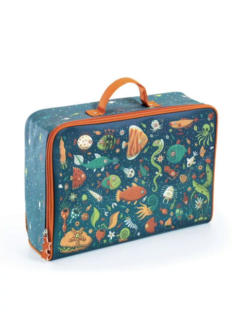 Djeco Trendi kis bőrönd Vicces halak - Fishes suitcase