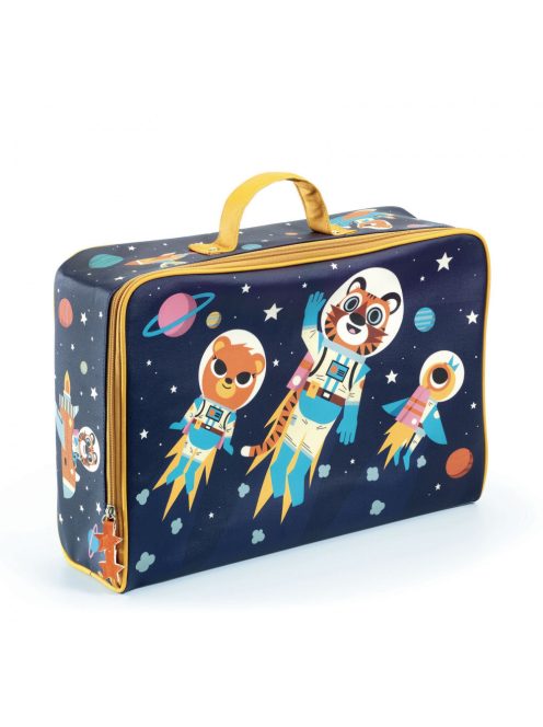 Djeco Trendi kis bőrönd - Űrutazás - Space suitcase