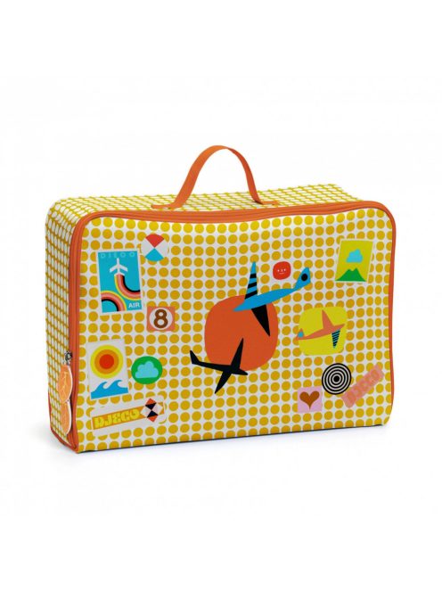 Djeco Trendi kis bőrönd - Utazás grafika - Graphic suitcase
