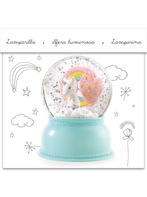 Djeco Jelzőfény Unikornis csillámgömbje - Unicornis