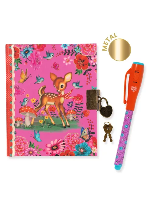 Djeco Lovely Paper Titkos napló A/6, varázstollal - Fiona little secret notebook magic marker
