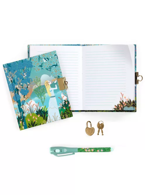 Djeco Lovely Paper Titkos napló A/6, varázstollal - Charlotte little secret notebook magic marker