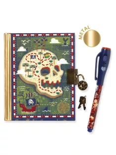   Djeco Titkos napló A/6 varázstollal - Steve little secret notebook magic marker