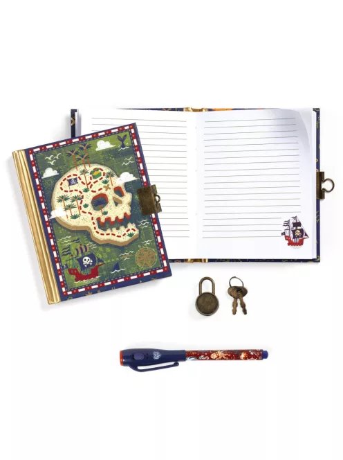 Djeco Titkos napló A/6 varázstollal - Steve little secret notebook magic marker