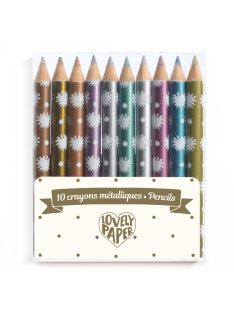 Djeco Mini metálszínű ceruza, 10 szín