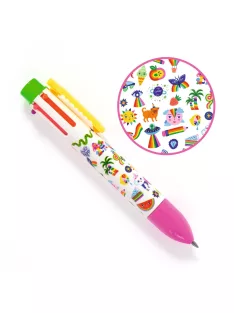   Djeco Hatszínű golyóstoll Fluoreszkáló színek - Rainbow pen Sarah