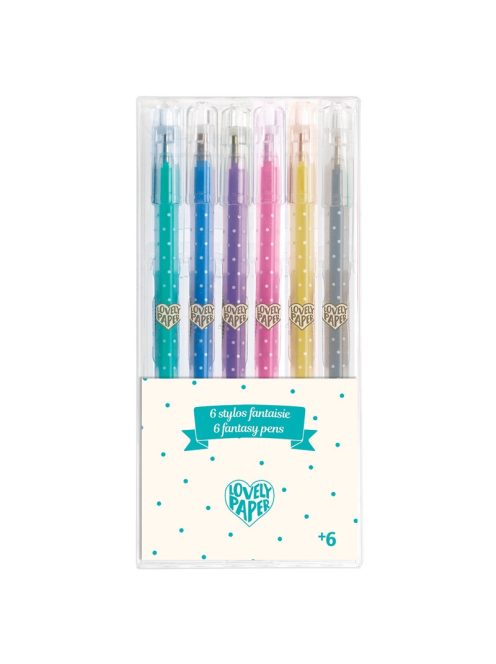 Djeco 6 darab csillogós géltoll