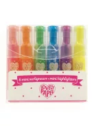 Djeco Szövegkiemelő gél toll mini készlet 6 neon színben - 6 neon gel fluo highlighters