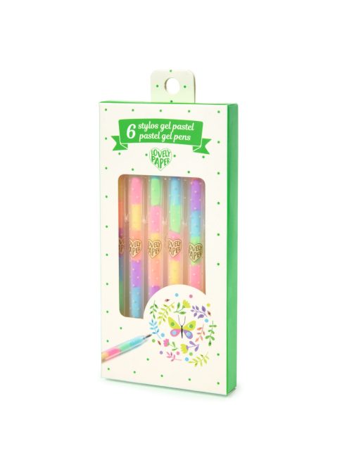 Djeco 6 színű pasztell gél toll - 6 pastel gel pens