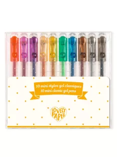   Djeco Lovely Paper Zselés mini toll készlet 10 klasszikus színben - 10 mini gel pens classic