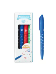   Djeco Lovely Paper Radírozható tollkészlet 4 színű - 4 Classic erasable pens