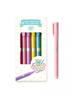   Djeco Lovely Paper Kontúrtoll készlet Ezüst 6 db-os - 6 silver outline pens