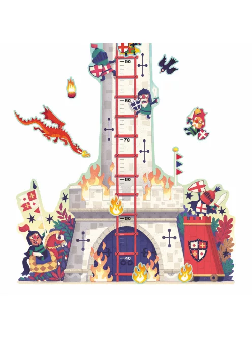 Djeco Magasságmérő falmatrica Lovagtorony - Knight's tower