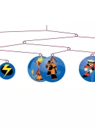 Djeco Little Big room Szélmobil függődísz Szuperhős - The super heroes