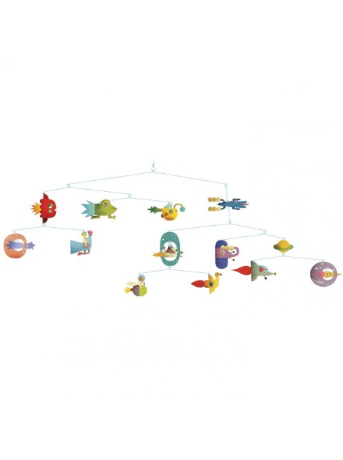Djeco: Little Big room Szélmobil függődísz - Űrjárművek - Space vehicles (FSC)