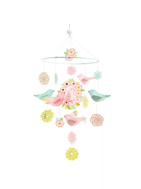 Djeco Little Big room Szélmobil föggődísz Tavaszi madárkák - Spring Birds