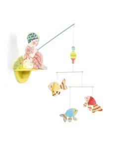   Djeco: Little Big room Szélmobil függődísz - Horgászó lányka - Fishergirl
