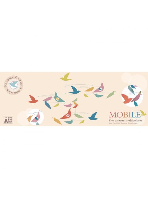 Djeco Szélmobil függődísz - Sokszínű madarak - Mobile Katsumi - Multicolored birds