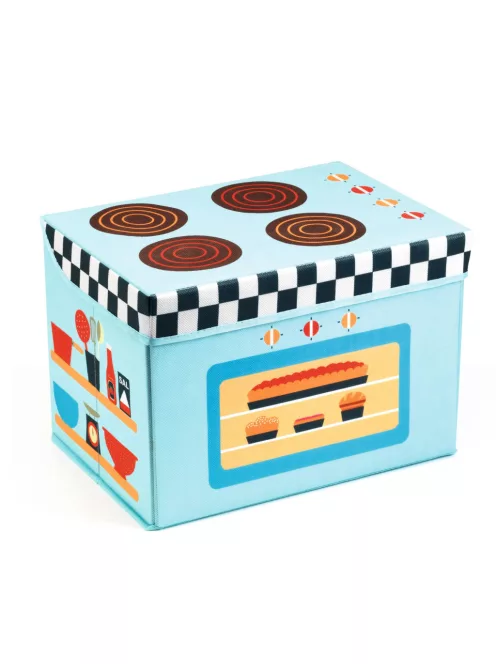 Djeco Little Big room Játéktároló ülőke Játék tűzhely - Cooker