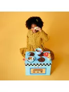 Djeco Little Big room Játéktároló ülőke Játék tűzhely - Cooker
