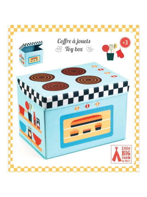 Djeco Little Big room Játéktároló ülőke Játék tűzhely - Cooker