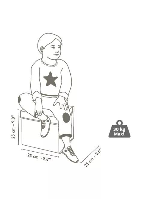 Djeco Little Big room Játéktároló ülőke Csillagok - Stars