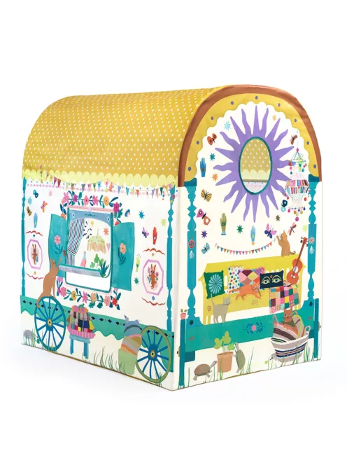 Djeco Little Big room Játszósátor Ekhos szekér játszósátor - Caravan