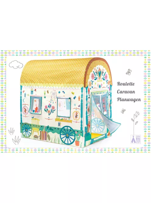 Djeco Little Big room Játszósátor Ekhos szekér játszósátor - Caravan