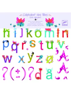  Djeco Little Big room Falmatrica Betűkészlet lányoknak - Girls alphabet
