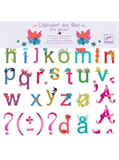 Djeco: Little Big room Falmatrica - Betűkészlet lányoknak - Girls alphabet
