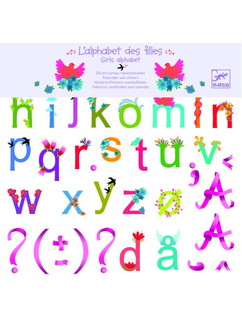 Djeco Little Big room Falmatrica Betűkészlet lányoknak - Girls alphabet