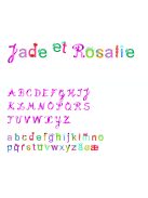 Djeco Little Big room Falmatrica Betűkészlet lányoknak - Girls alphabet