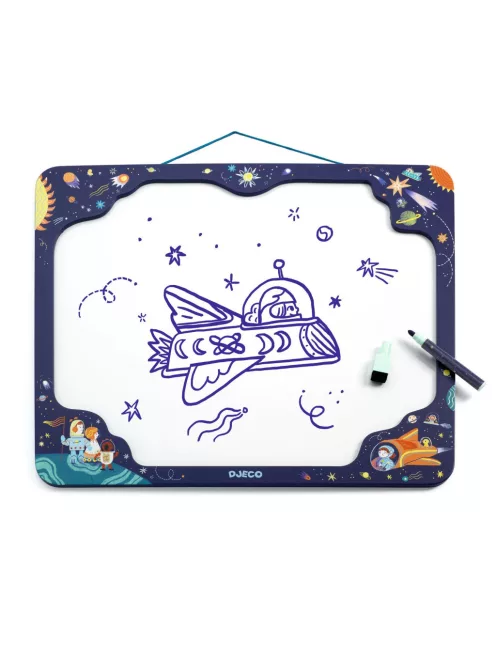 Djeco Little Big room Mágnestábla Űrhajós illusztációval - Space board